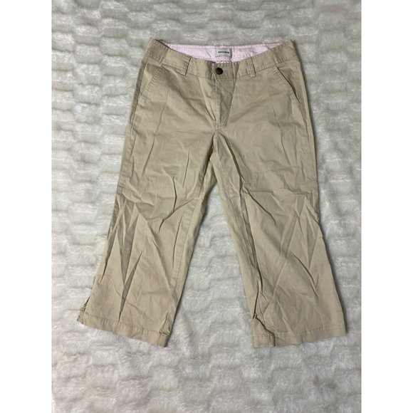 Dockers Women’s Sz 8 Polyester Capri Crop Pants Tan Beige Run For The Cure - Picture 2 of 11